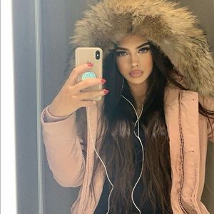 Parka,raccoon fur cap